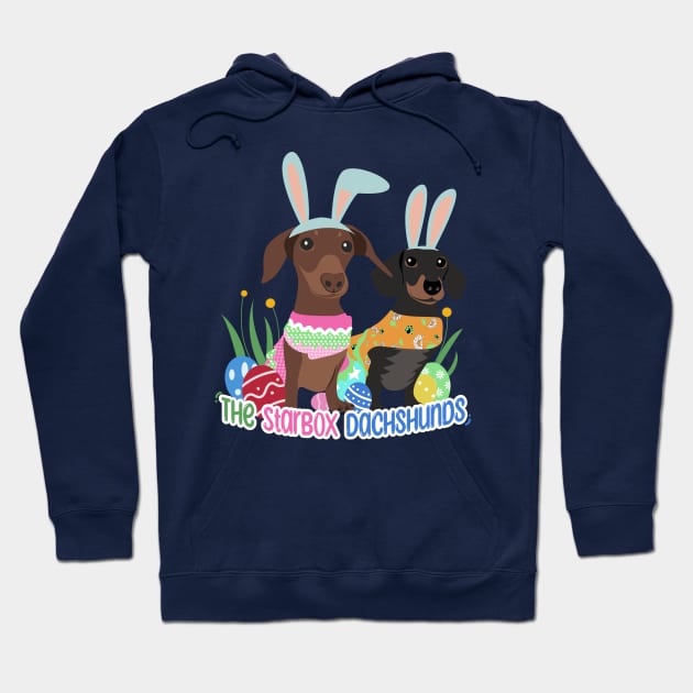 The Starbox Dachsunds Easter Edition Hoodie by Moonpie Starbox